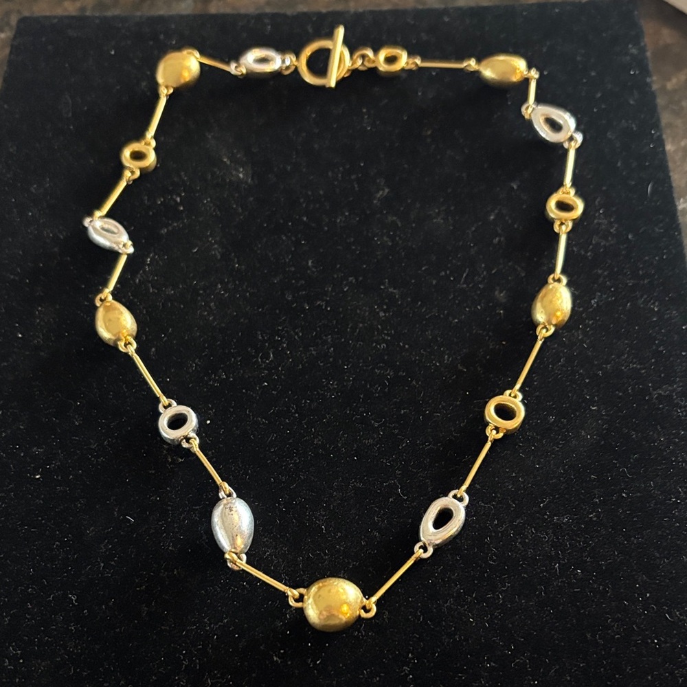 Chic Gold and Silver Metal Women's Necklace